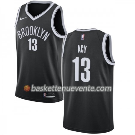Maillot Basket Brooklyn Nets Quincy Acy 13 Nike 2017-18 Noir Swingman - Homme